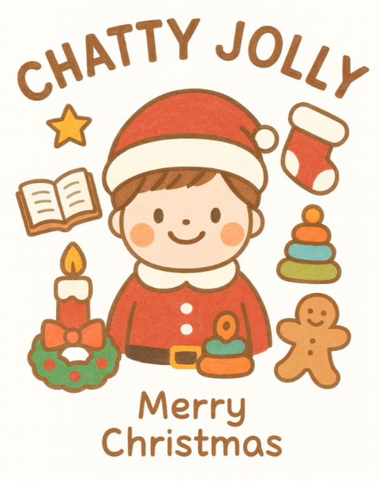 ChattyJolly 聖誕節語言訓練教材總覽圖片，呈現多款節日活動設計