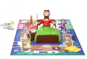 Dont Wake Daddy board game setup bed figure gameplay
