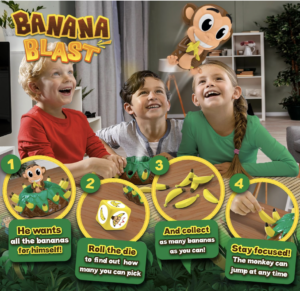 kids playing Banana Blast monkey jumping gameplay