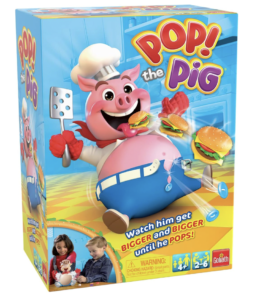 Pop The Pig board game box chef pig Goliath